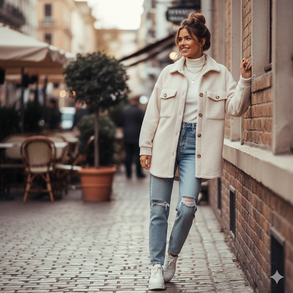 캐주얼 플리스 셔츠